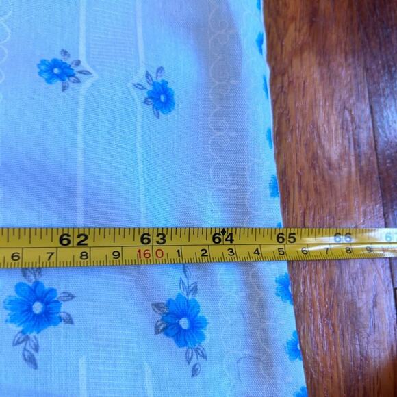 Vintage Handmade Blue Floral  Twin Duvet Cover, Pillow Shams and Accent Pillow C - Picture 9 of 16